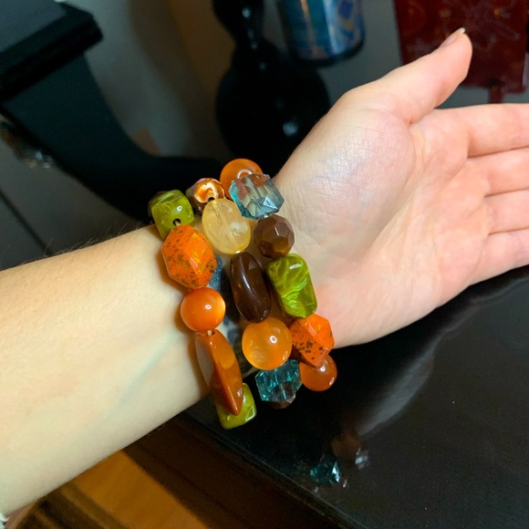 Classy&Vintage 3 beads bracelets🤎 - Picture 1 of 5